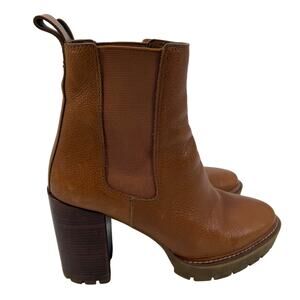 Tory Burch Carson 70mm Lug Sole Boot in Toasted Caramel Size 8.5 Women NEW $458